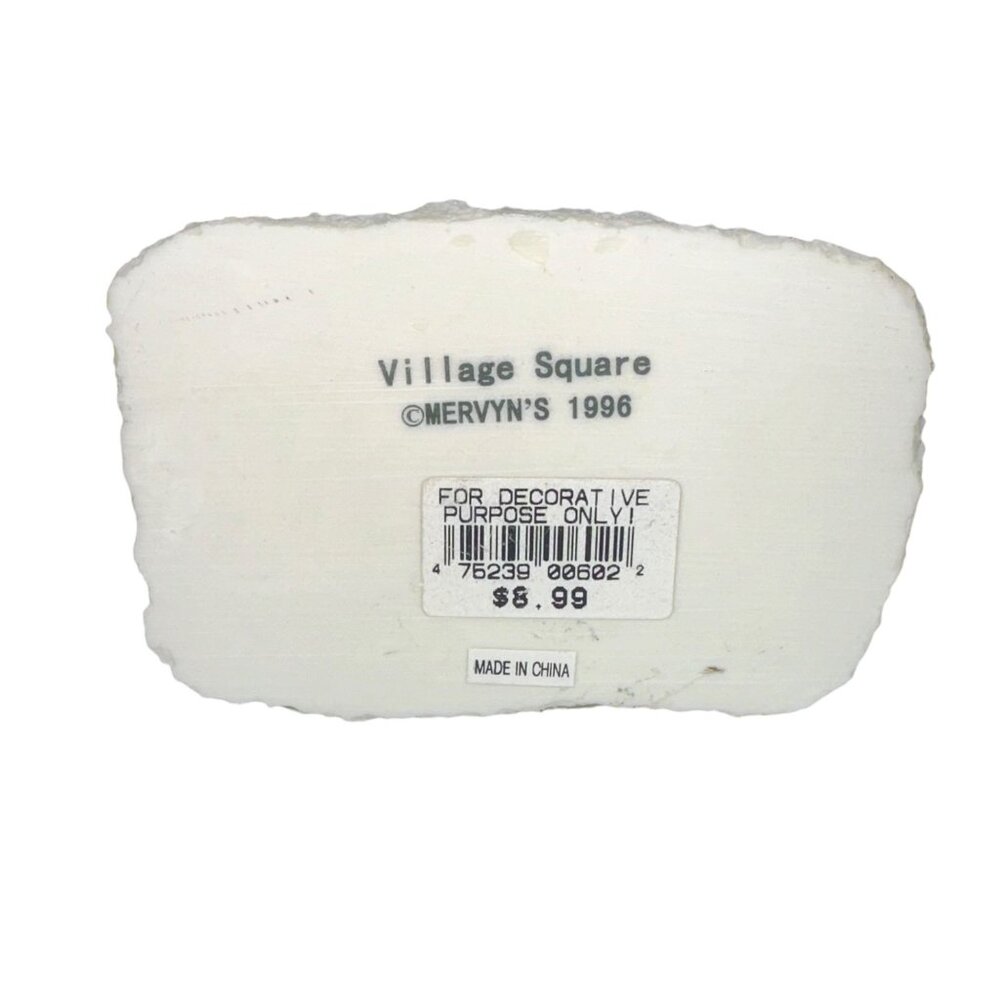 Vtg 1996 Village Square Man Selling Trees Cart Figurine Mervyn Christmas Holiday - Picture 5 of 5